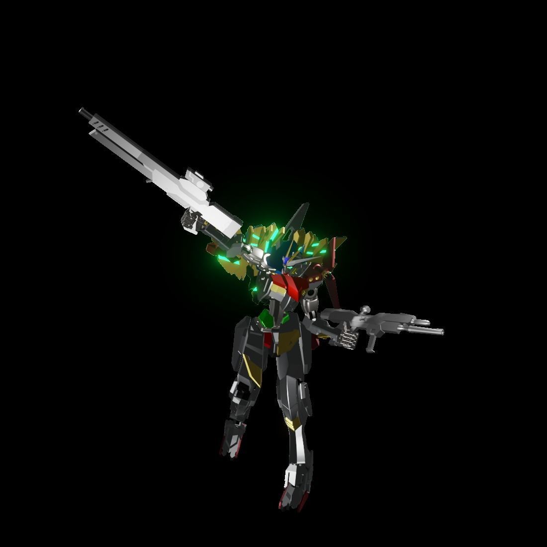 TheMechaNoid 9 gundam with lights 3D model_14