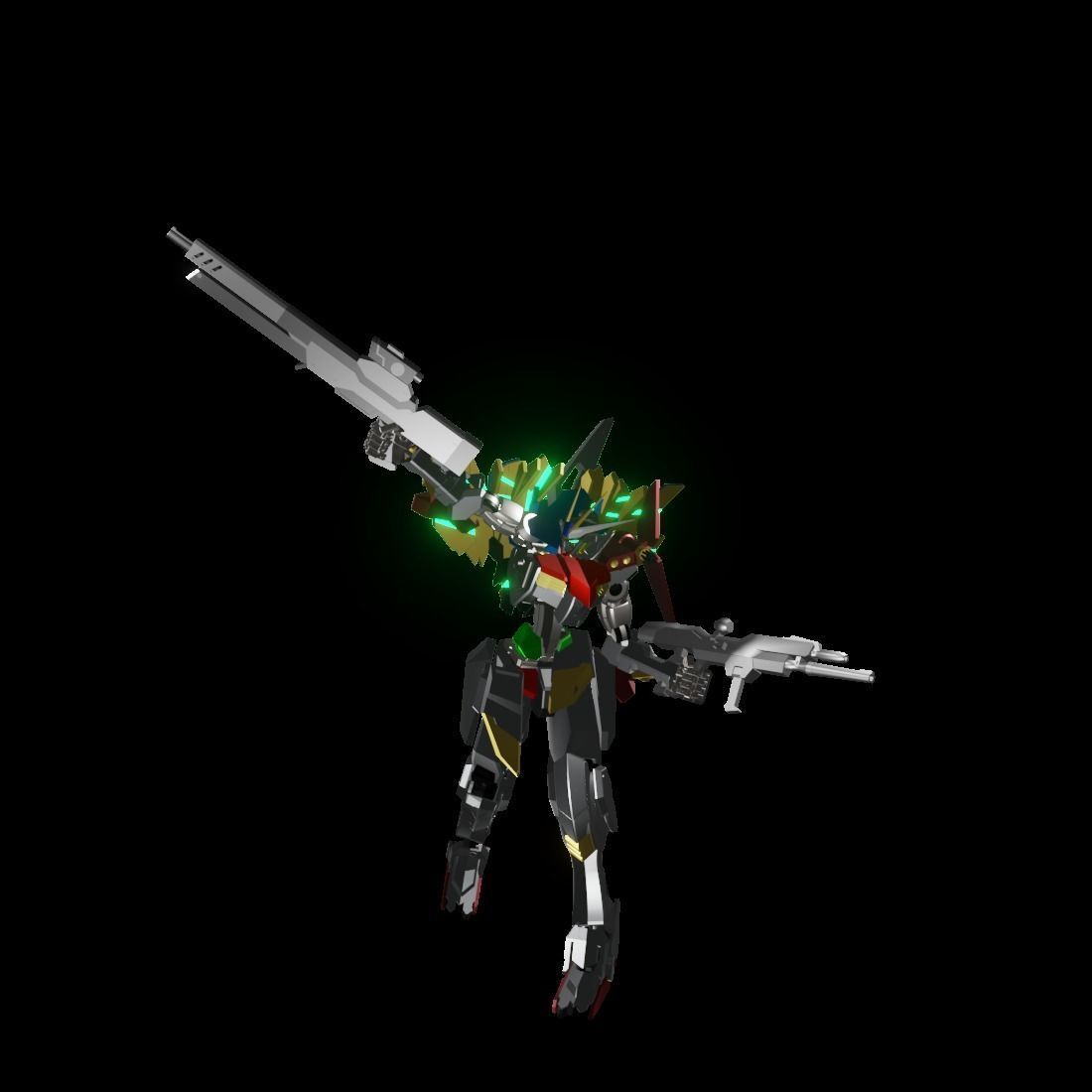 TheMechaNoid 9 gundam with lights 3D model_19