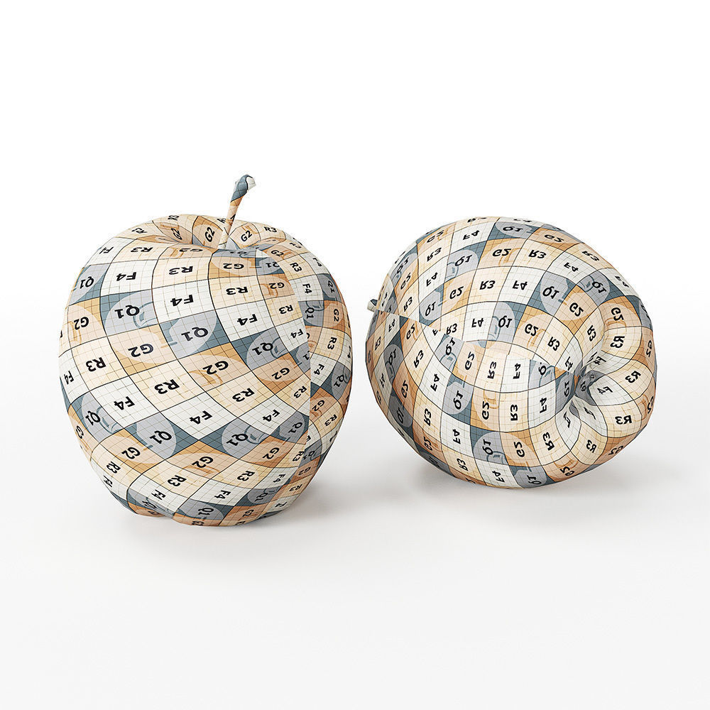 Golden apple 3D model_6