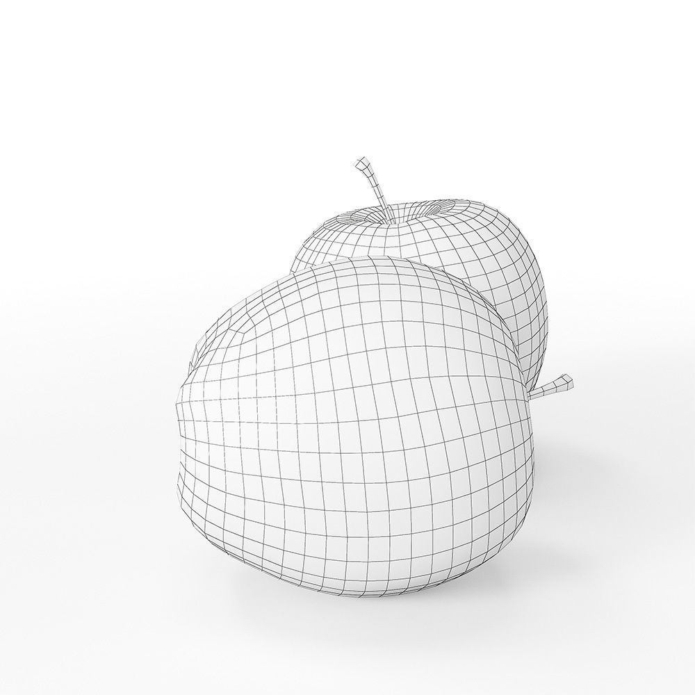 Golden apple 3D model_11