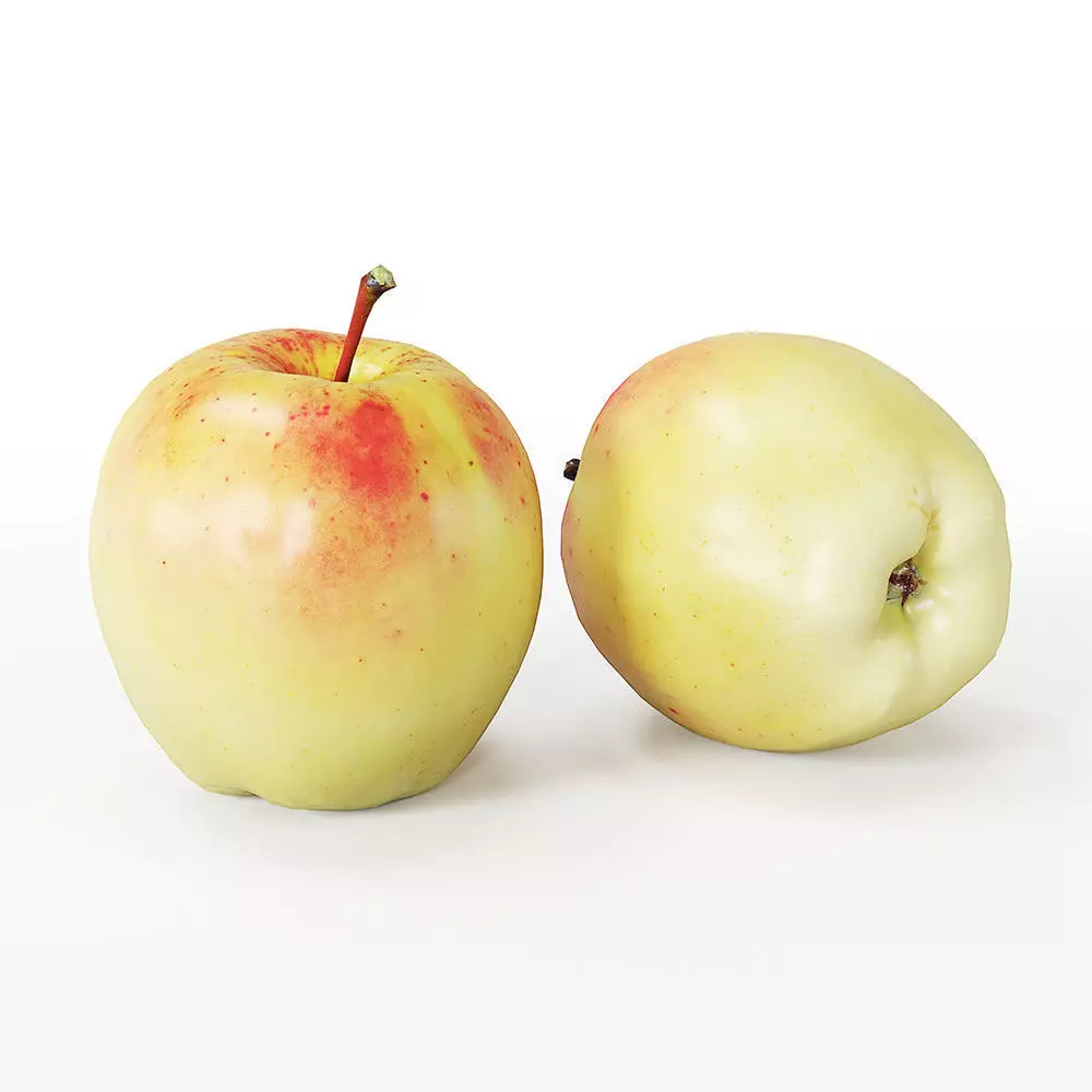 Golden apple 3D model_0