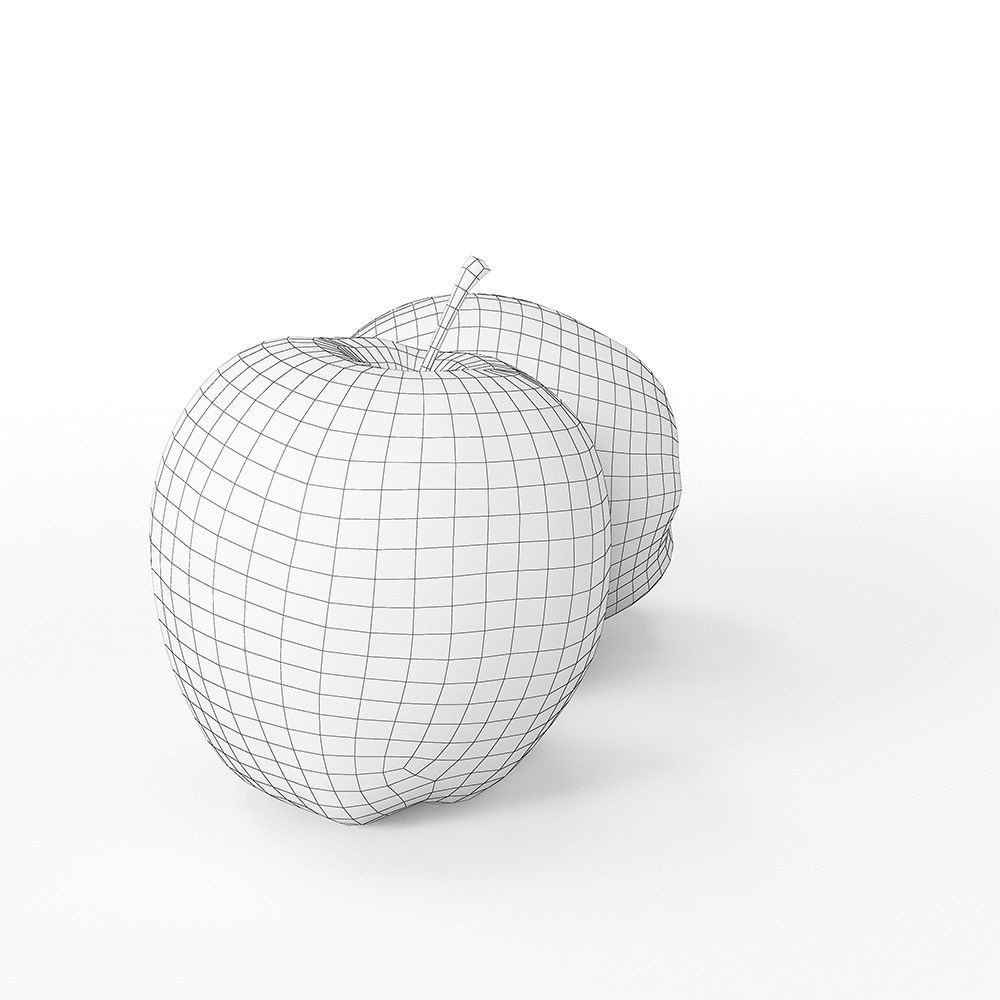 Golden apple 3D model_8