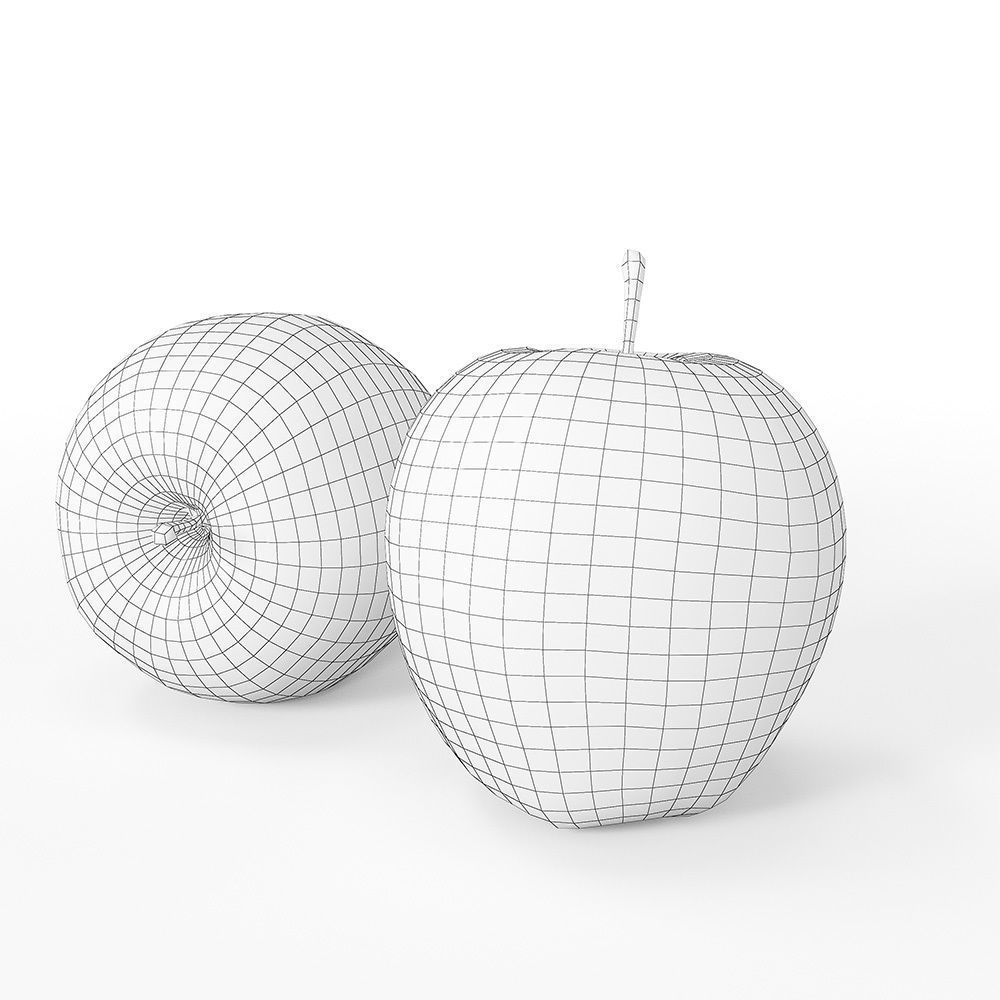 Golden apple 3D model_9