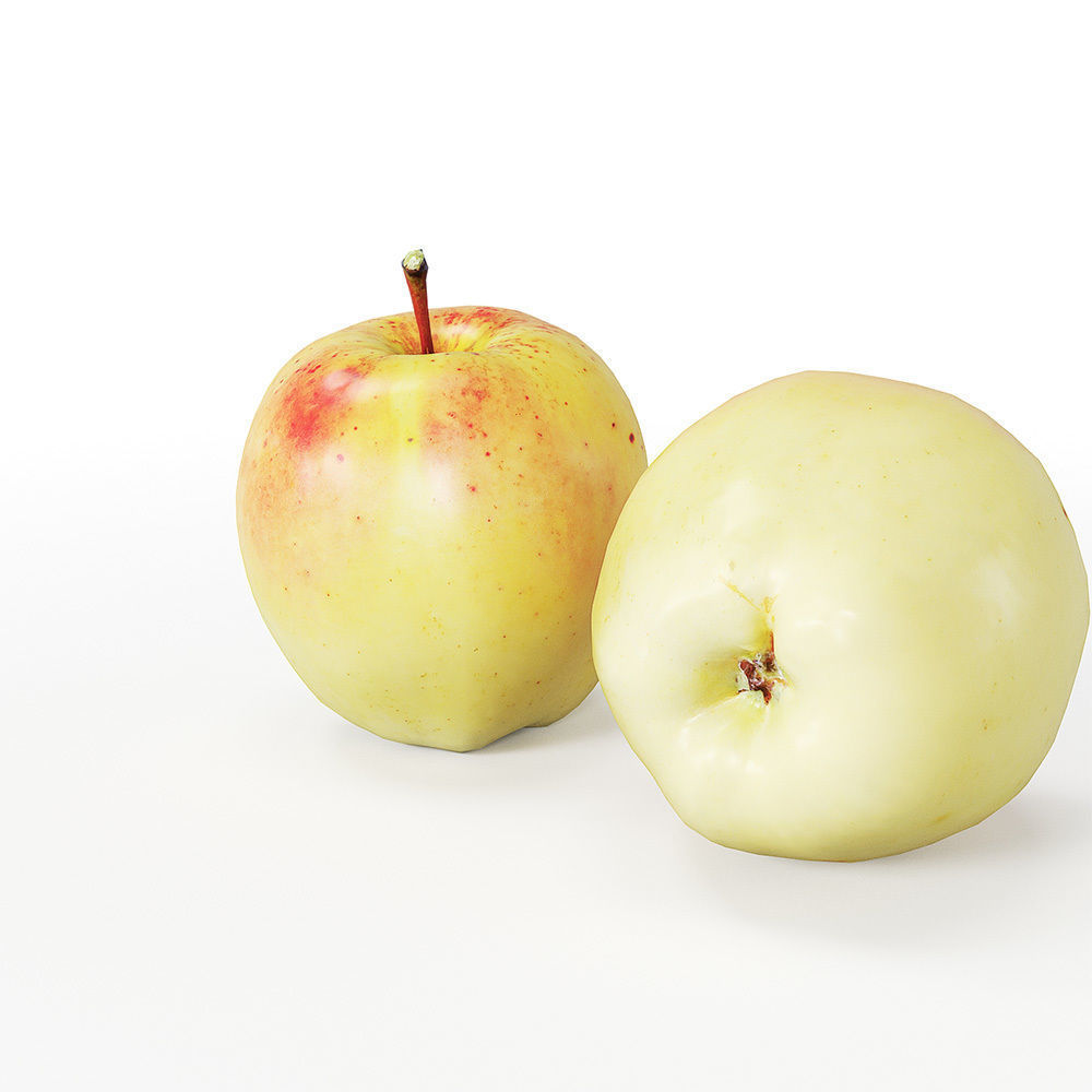 Golden apple 3D model_5