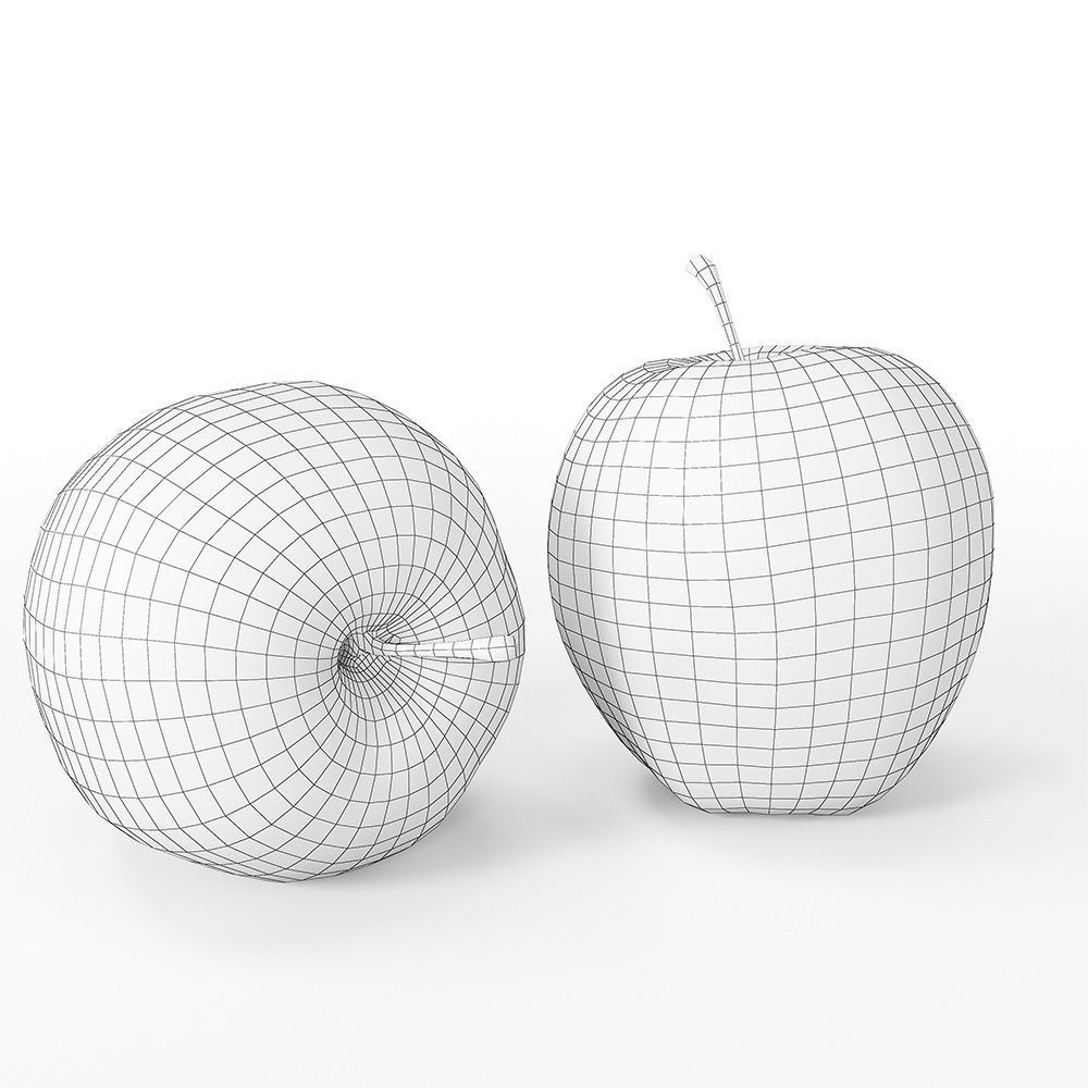 Golden apple 3D model_10