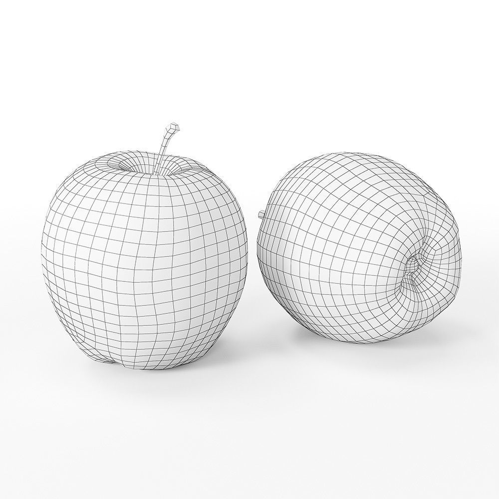 Golden apple 3D model_7