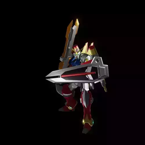 TheMechaNoid 6 gundam holding sword 3D model