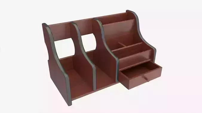 Wooden Desk Organizer 02