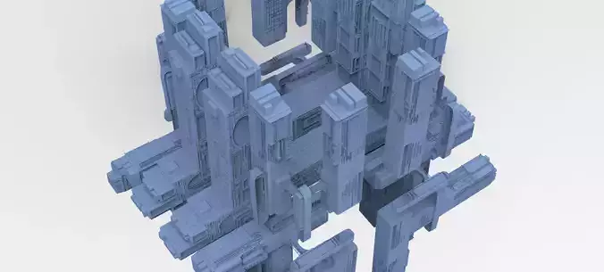Ancient Maze city 6 3D model