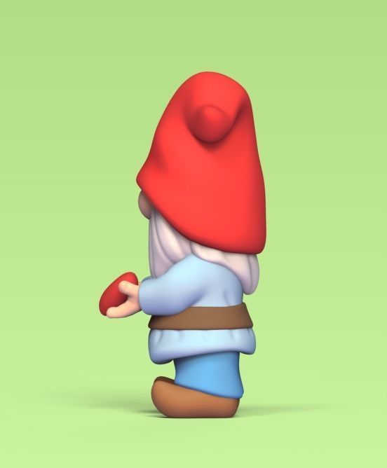 Gnome Giving Heart 3D print model_2