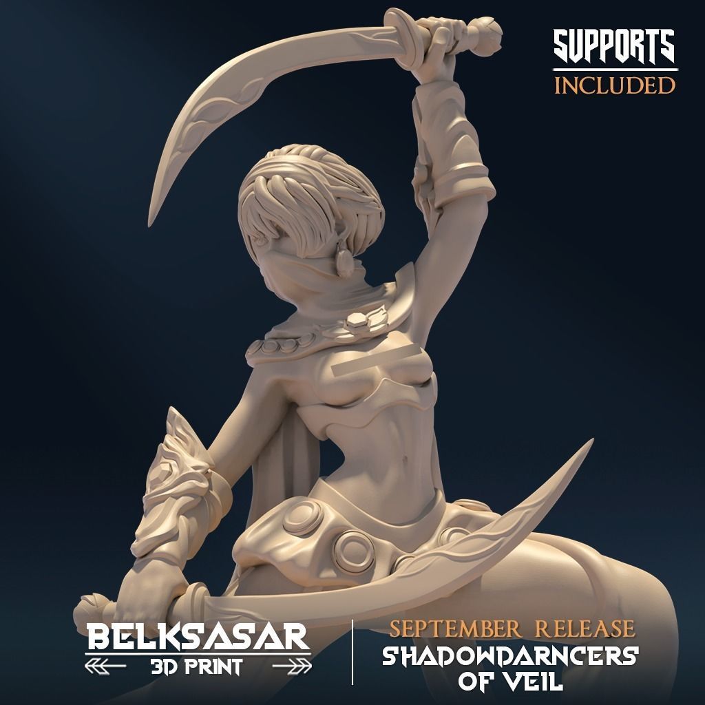 Shadowdancer of Veil D Nude and Normal 3D print model_5