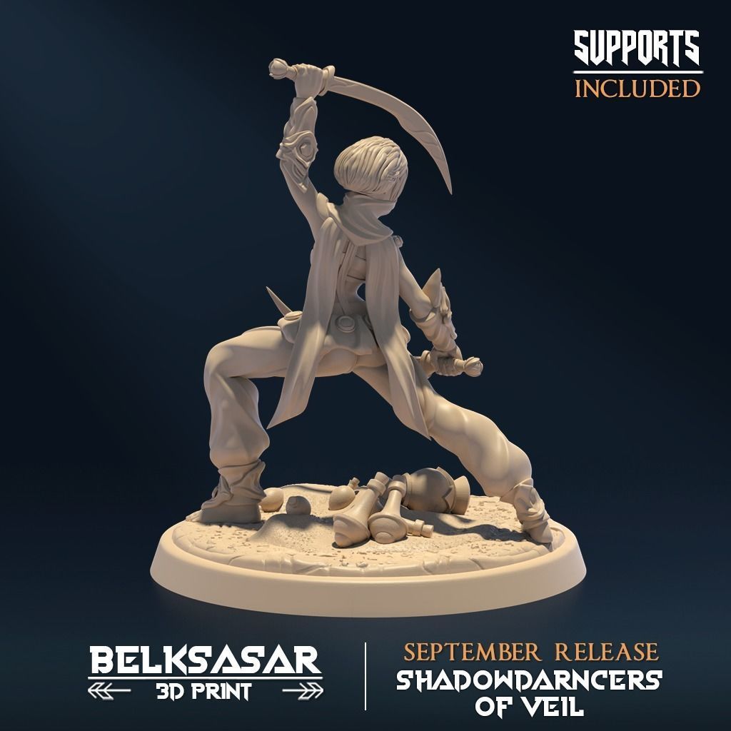 Shadowdancer of Veil D Nude and Normal 3D print model_4