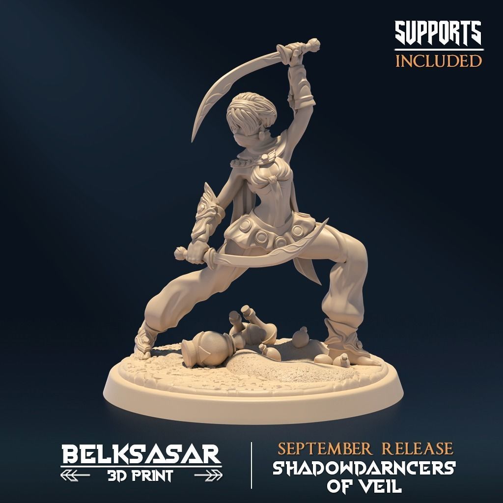Shadowdancer of Veil D Nude and Normal 3D print model_2
