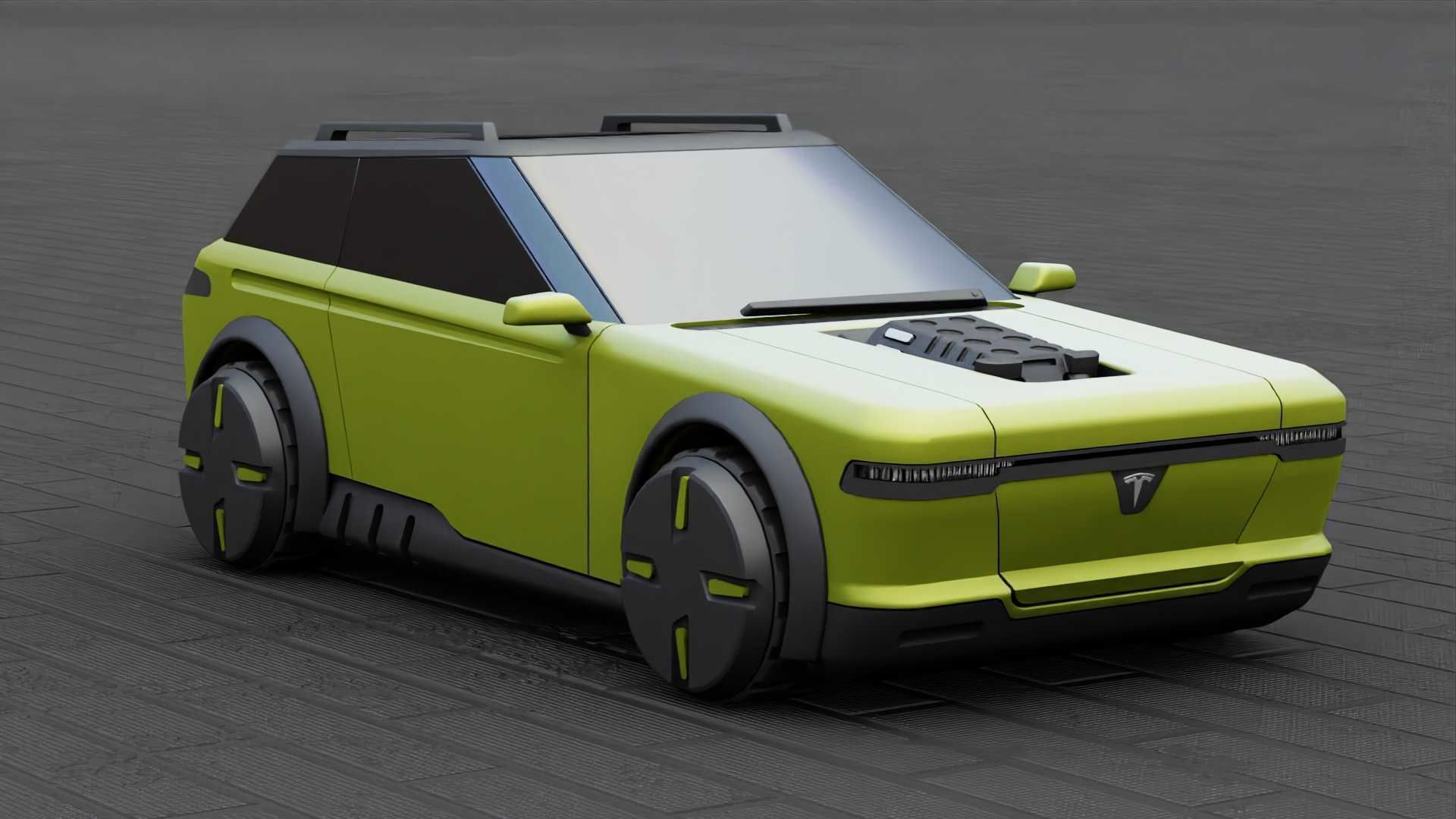 TESLA CONCEPT SUV  RIGGED 3D model_22