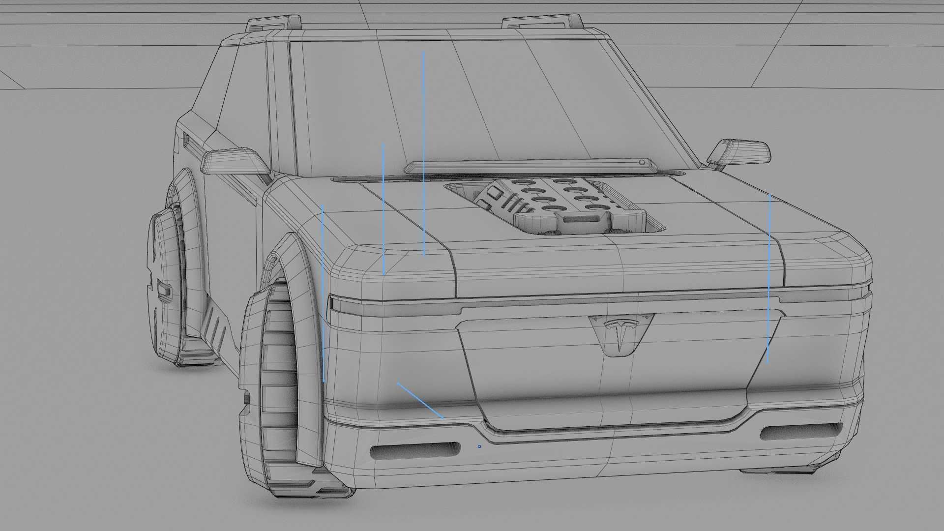 TESLA CONCEPT SUV  RIGGED 3D model_38