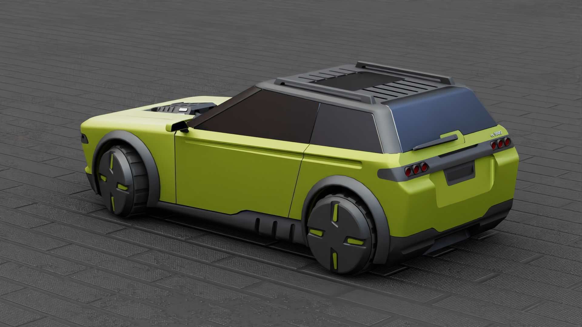 TESLA CONCEPT SUV  RIGGED 3D model_6