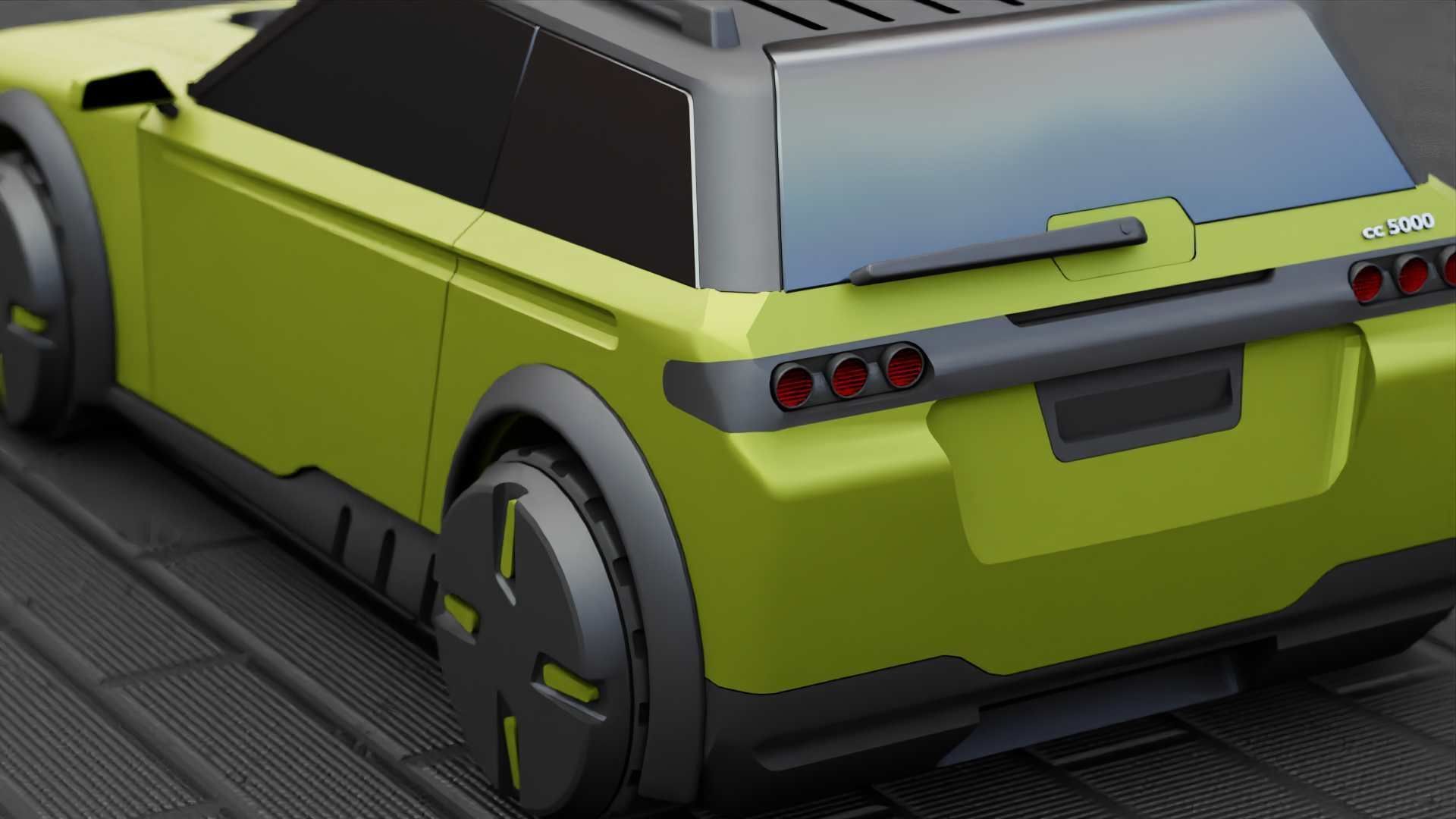 TESLA CONCEPT SUV  RIGGED 3D model_28