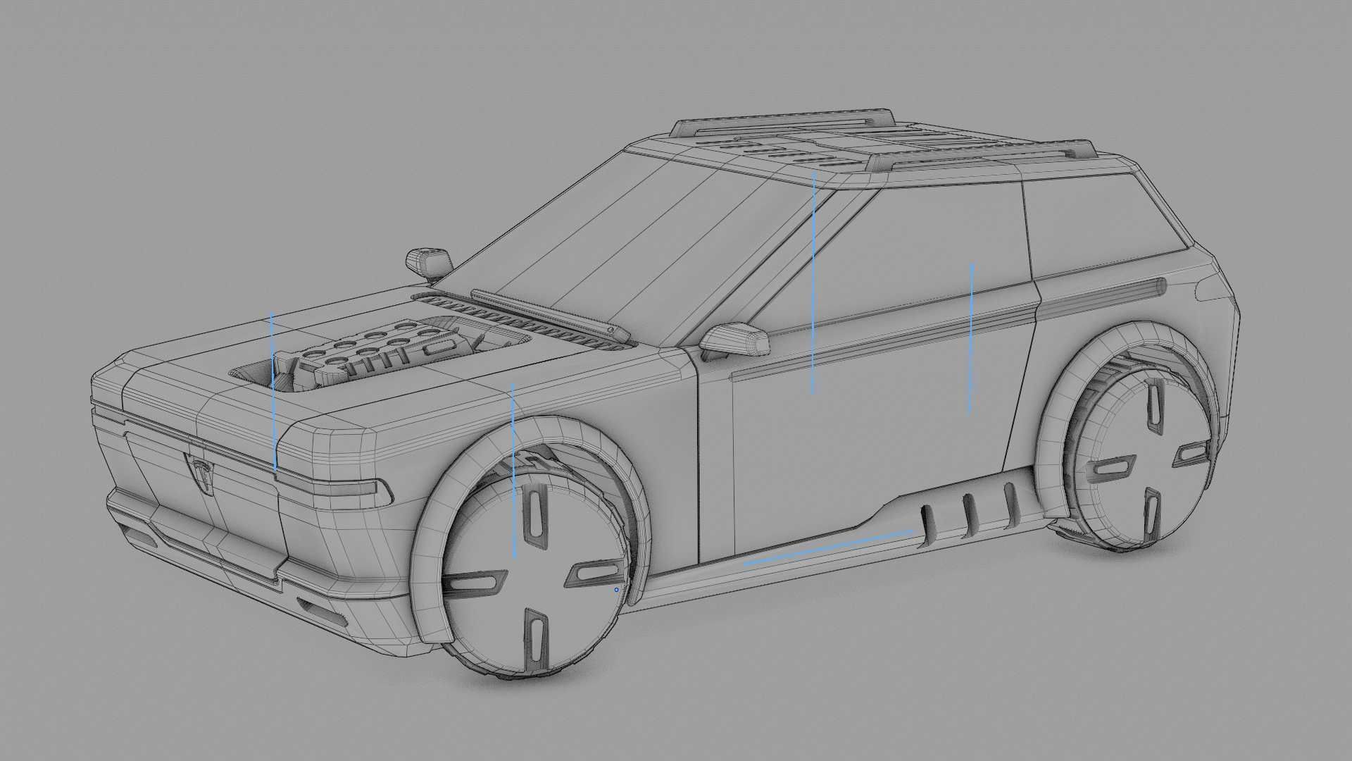 TESLA CONCEPT SUV  RIGGED 3D model_35