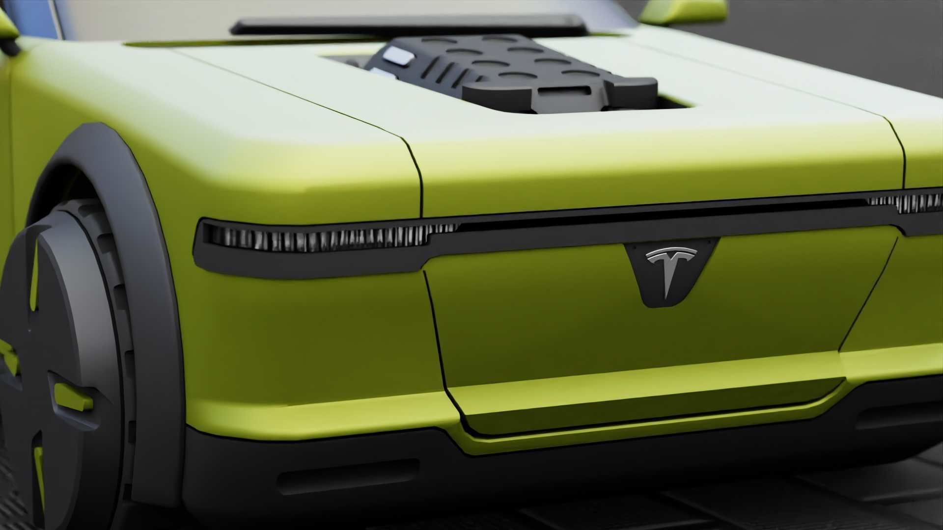 TESLA CONCEPT SUV  RIGGED 3D model_23