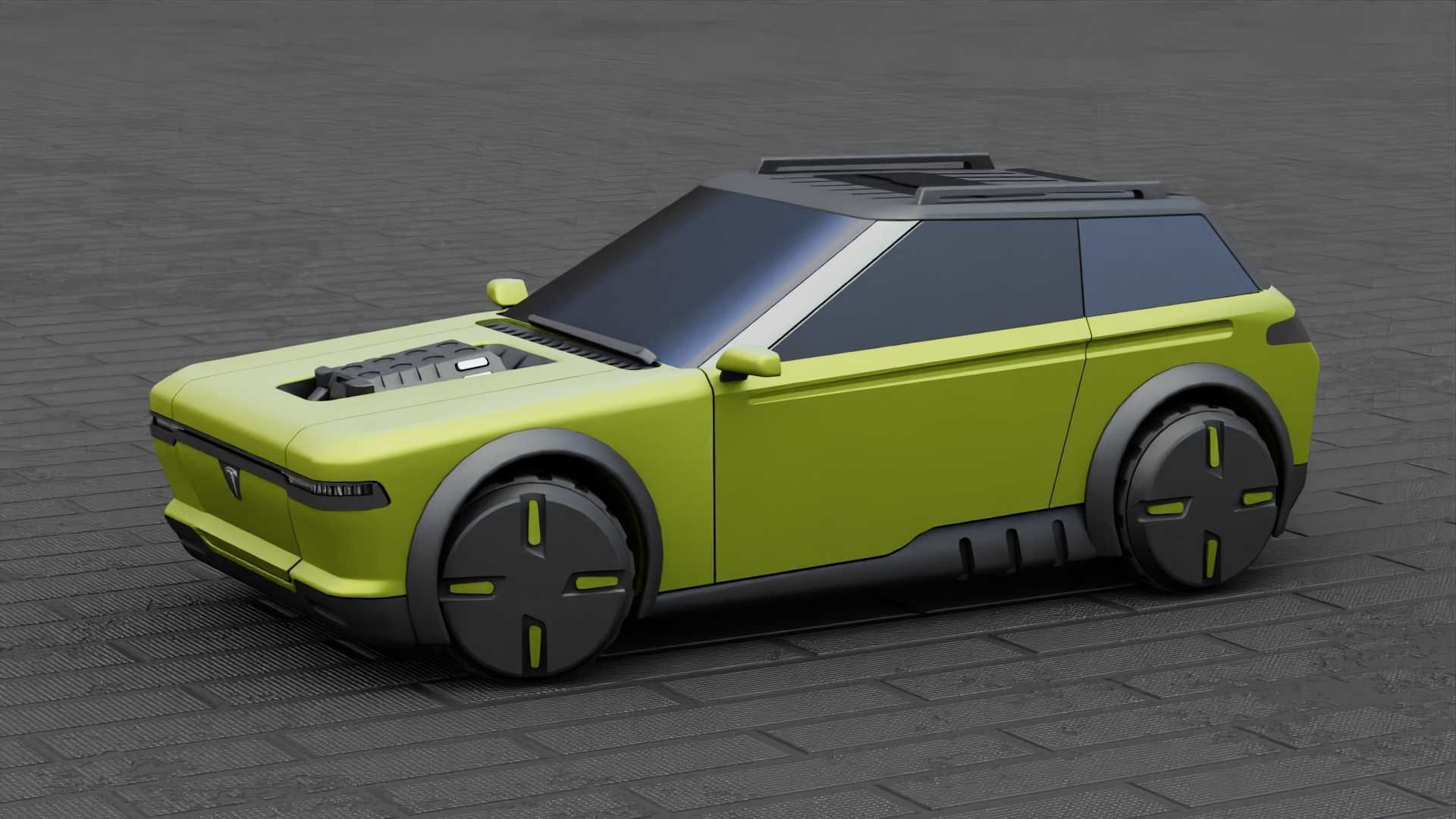 TESLA CONCEPT SUV  RIGGED 3D model_1