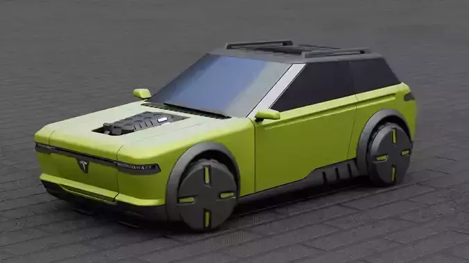 TESLA CONCEPT SUV  RIGGED 3D model
