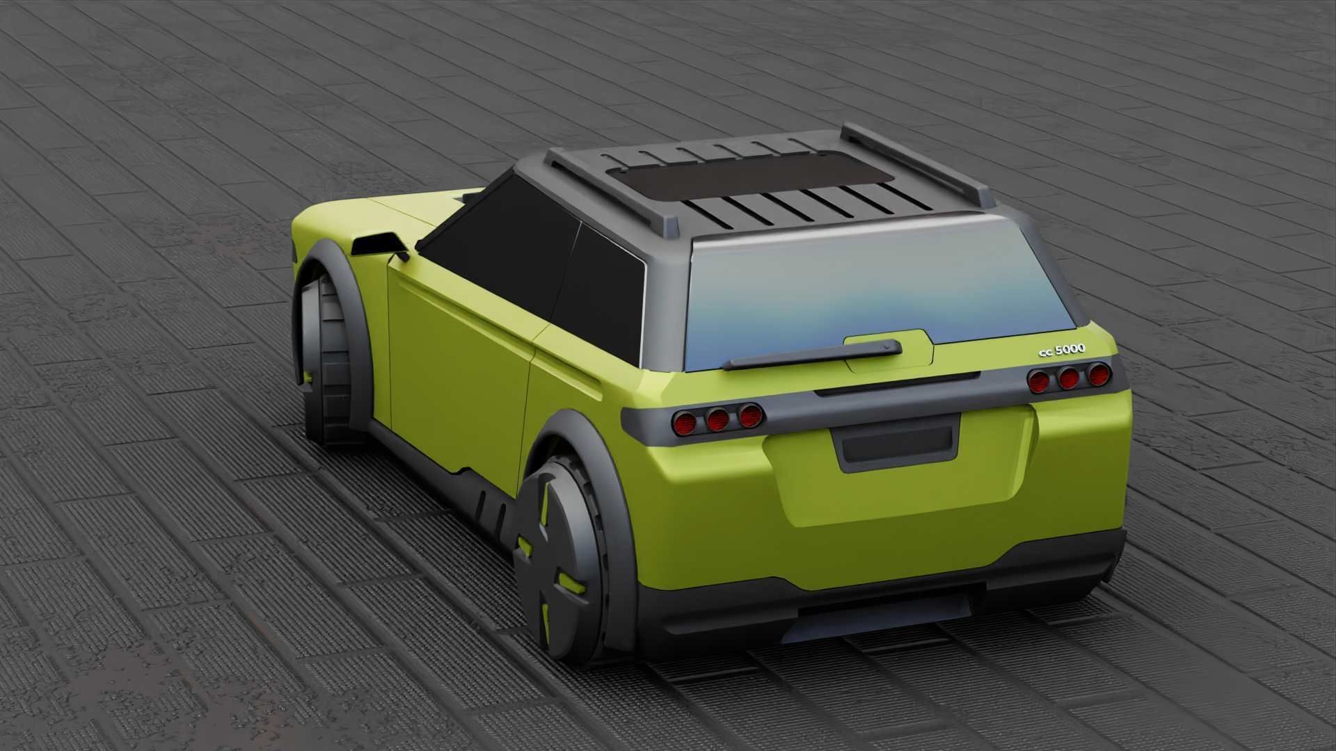 TESLA CONCEPT SUV  RIGGED 3D model_9