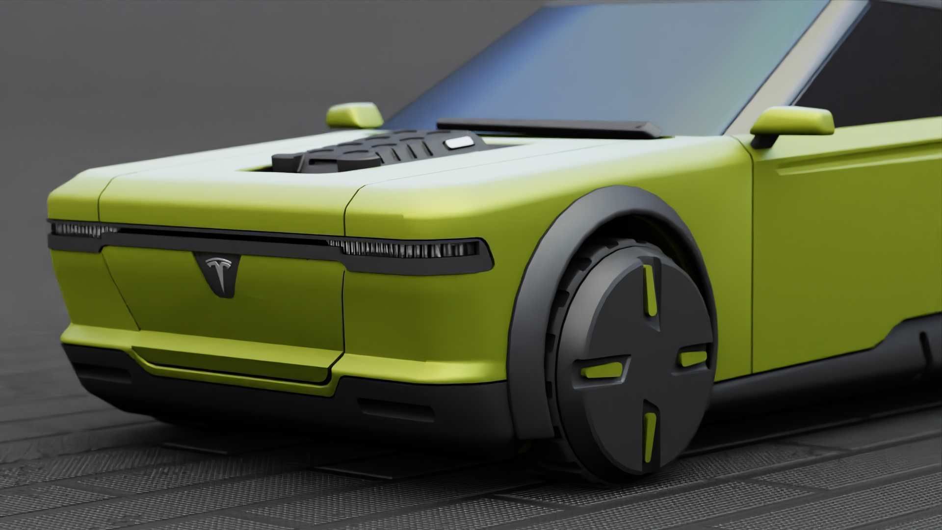 TESLA CONCEPT SUV  RIGGED 3D model_24