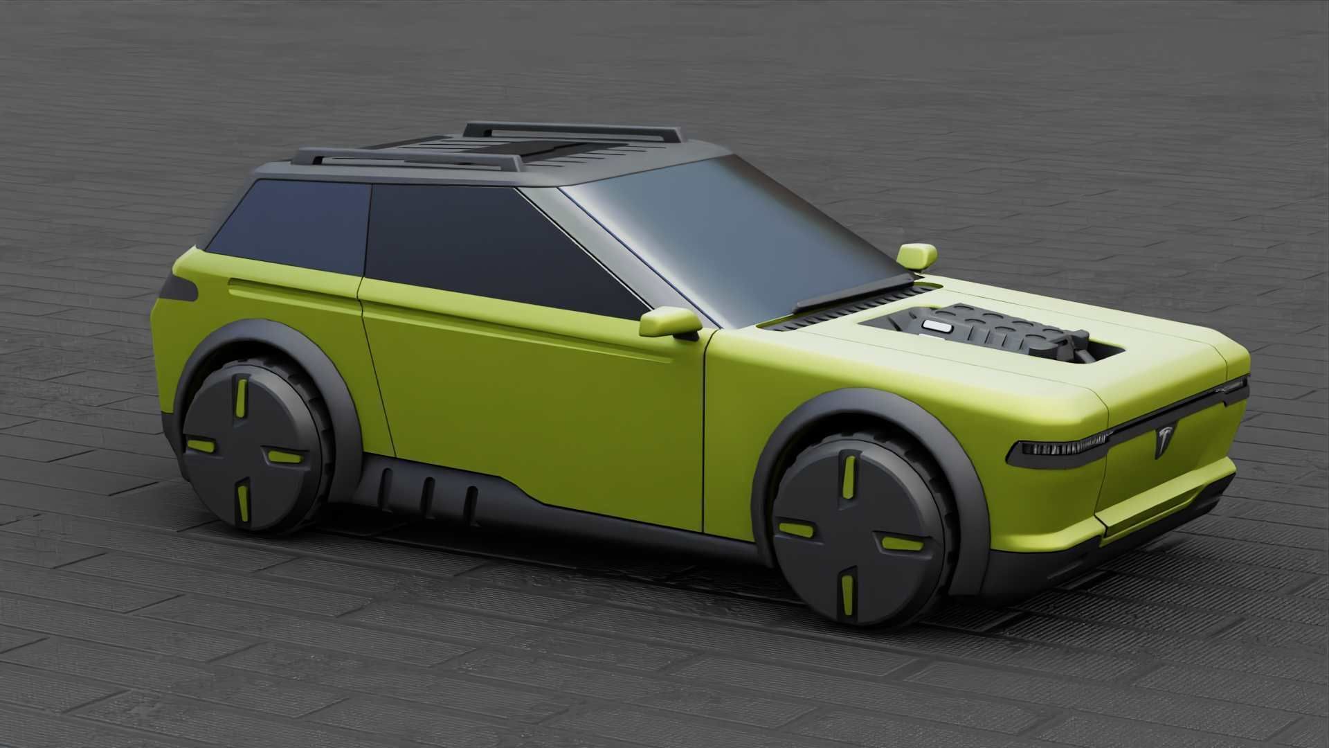 TESLA CONCEPT SUV  RIGGED 3D model_20