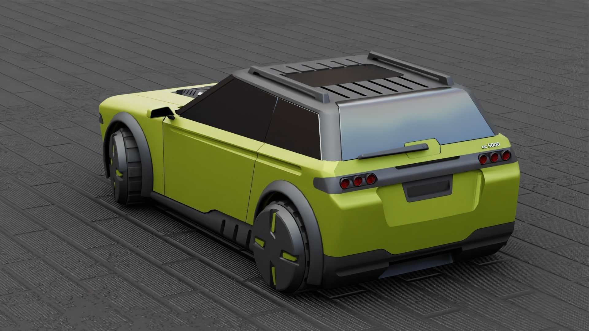 TESLA CONCEPT SUV  RIGGED 3D model_8