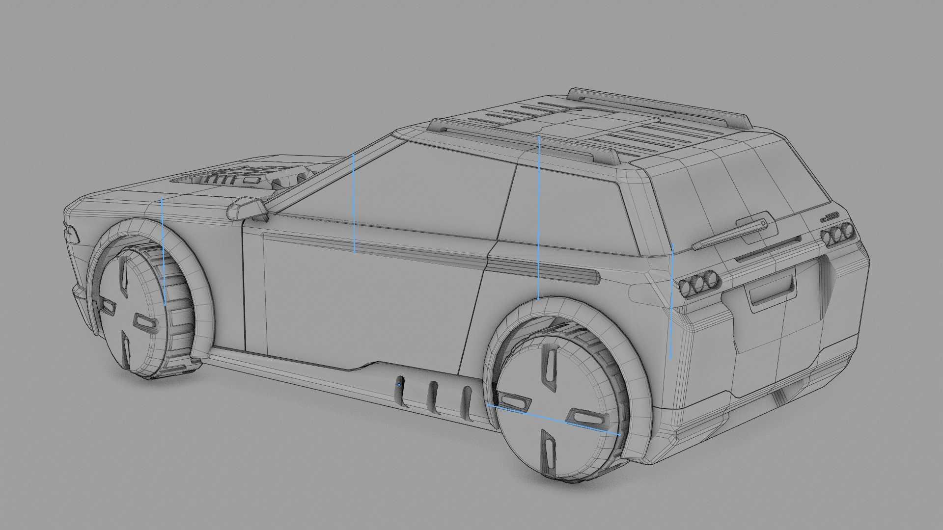 TESLA CONCEPT SUV  RIGGED 3D model_36