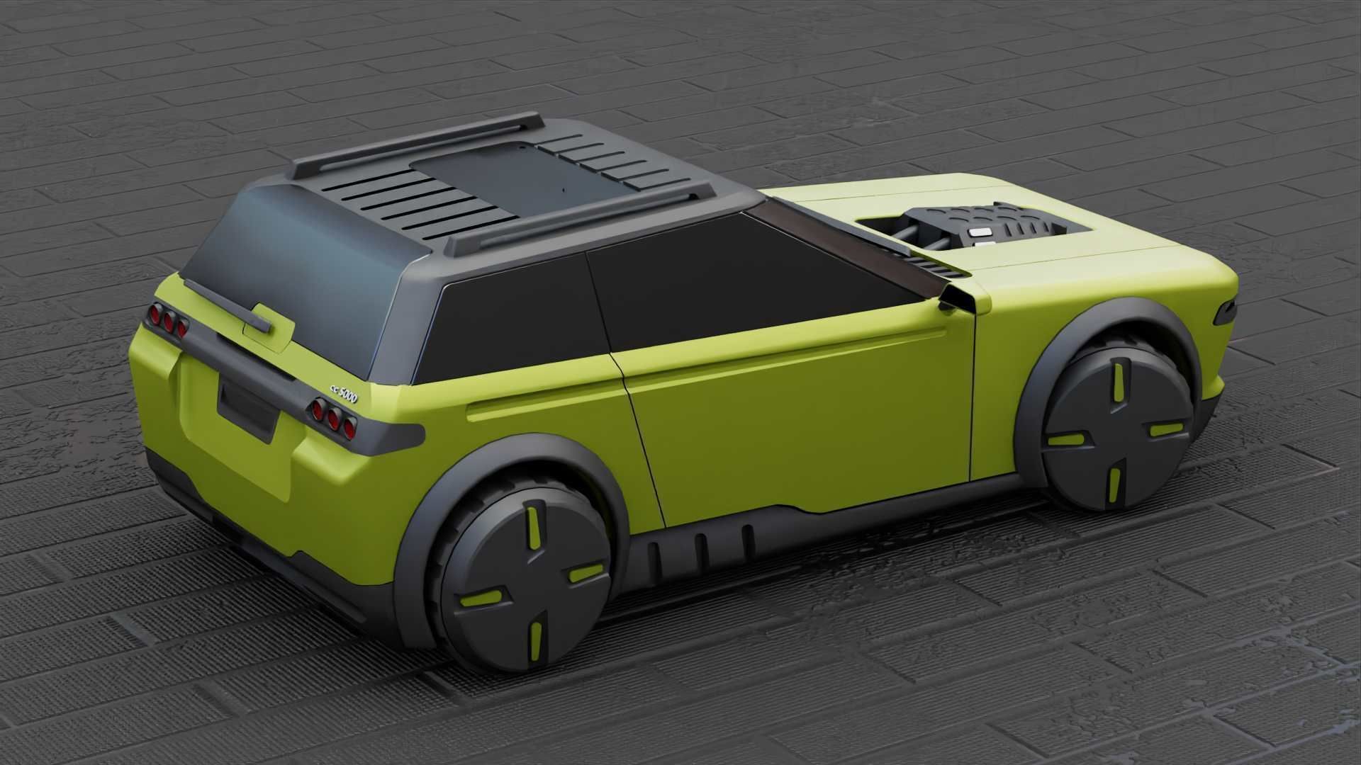 TESLA CONCEPT SUV  RIGGED 3D model_16