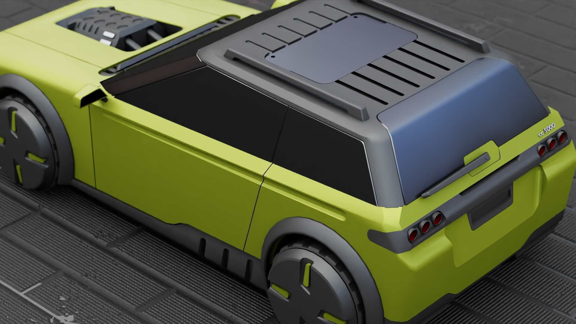 TESLA CONCEPT SUV  RIGGED 3D model_27