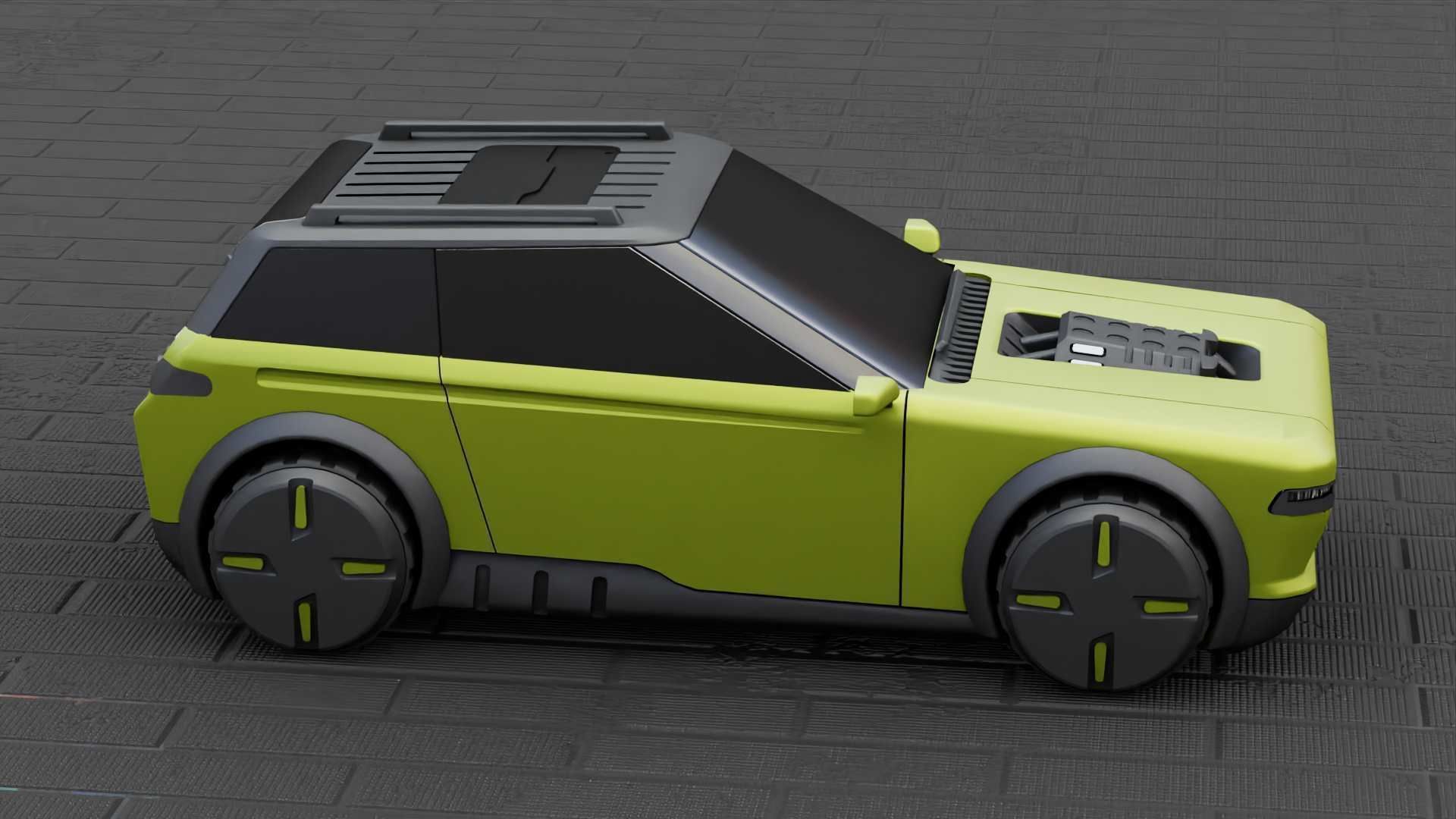 TESLA CONCEPT SUV  RIGGED 3D model_19
