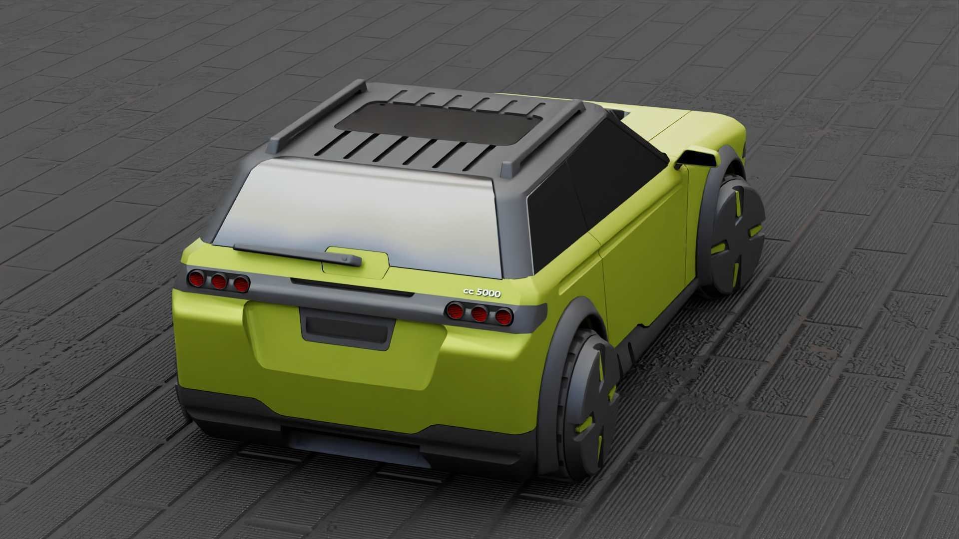 TESLA CONCEPT SUV  RIGGED 3D model_13