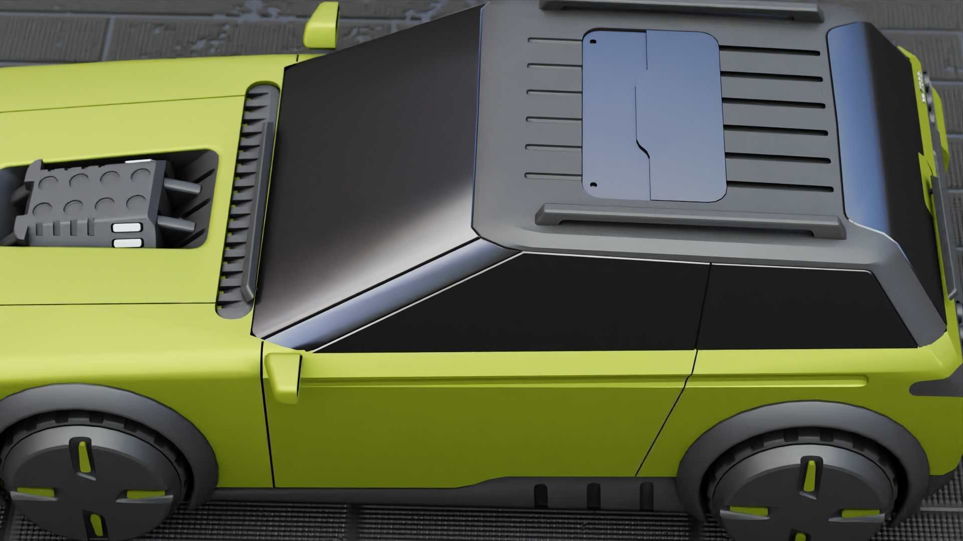 TESLA CONCEPT SUV  RIGGED 3D model_26