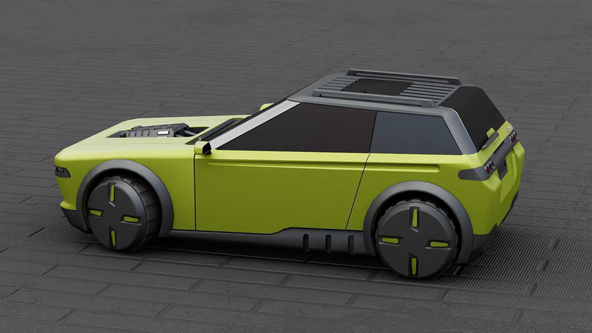 TESLA CONCEPT SUV  RIGGED 3D model_4