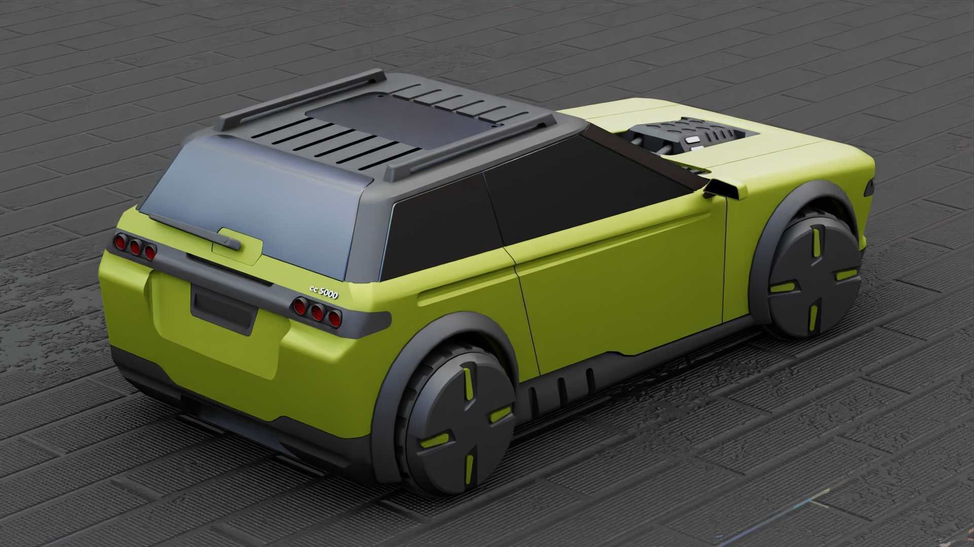 TESLA CONCEPT SUV  RIGGED 3D model_15