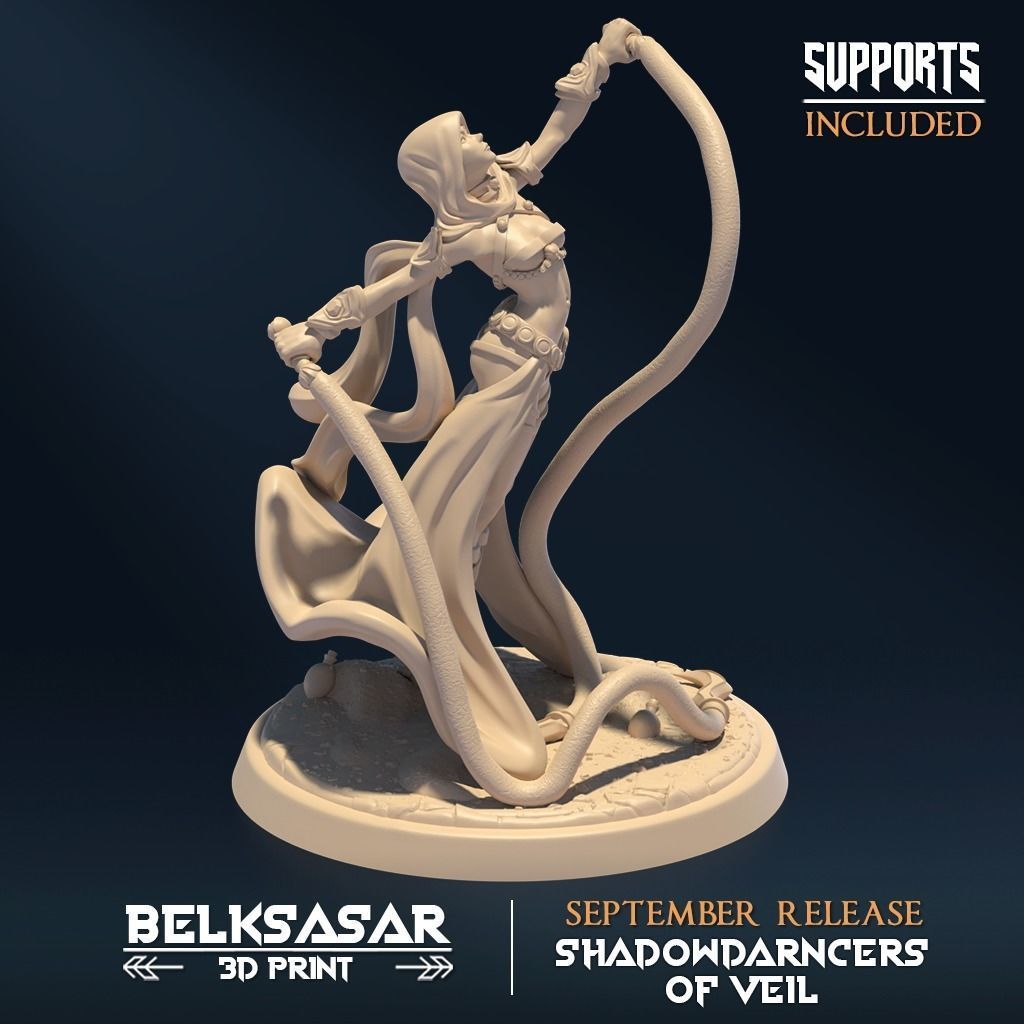 Shadowveil Assassin D Nude and Normal 3D print model_4