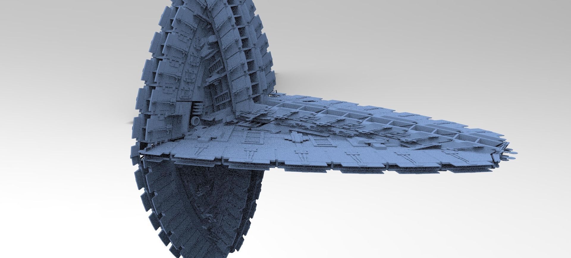 Crystal Alien Ceptor Ship  3D model_1