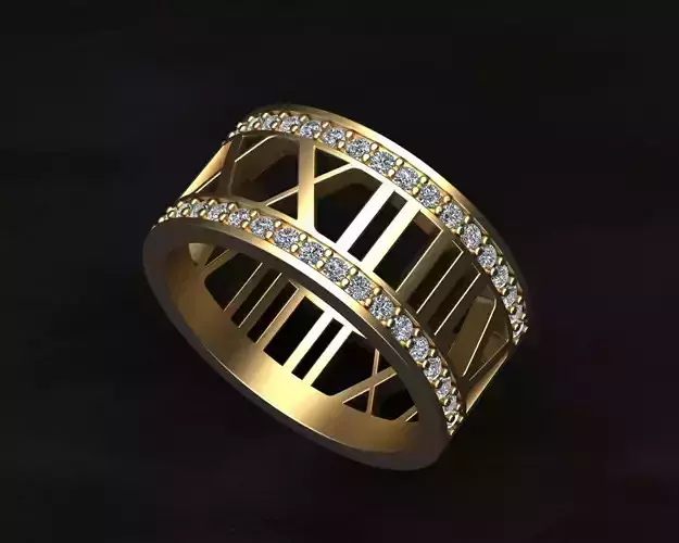 Rome Number Ring  3D print model