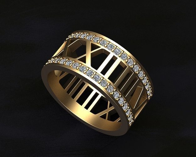 Rome Number Ring  3D print model