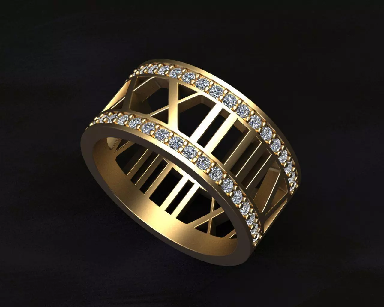Rome Number Ring 3D print model