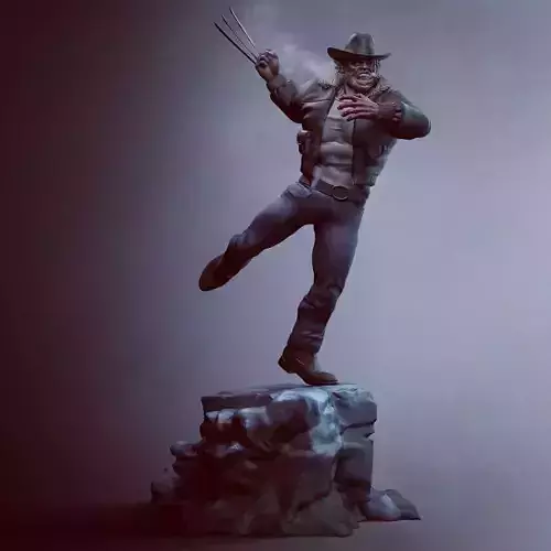 Logan wolverine statue