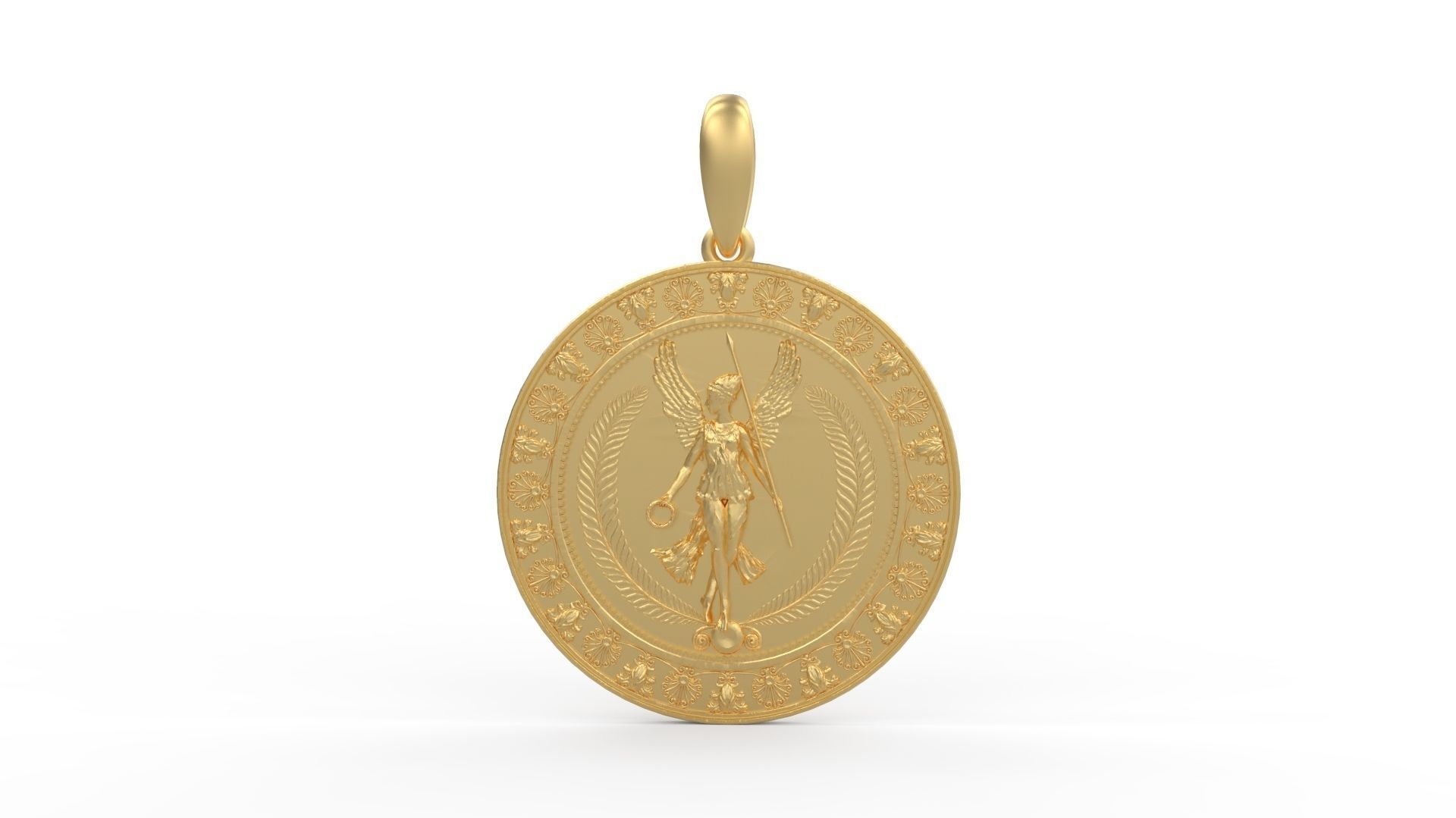 Athena Pendant 3D print model_3
