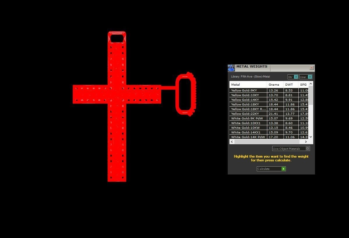 ArtDeco Cross  01 3D print model_5