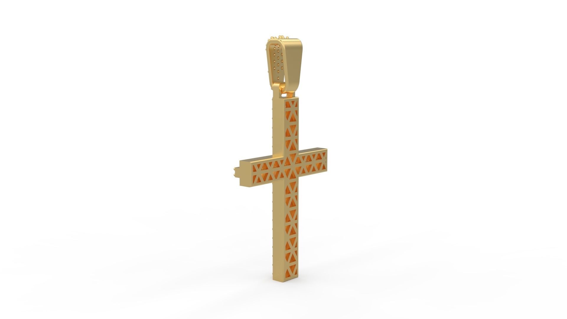 ArtDeco Cross Pendant 02 3D print model_3