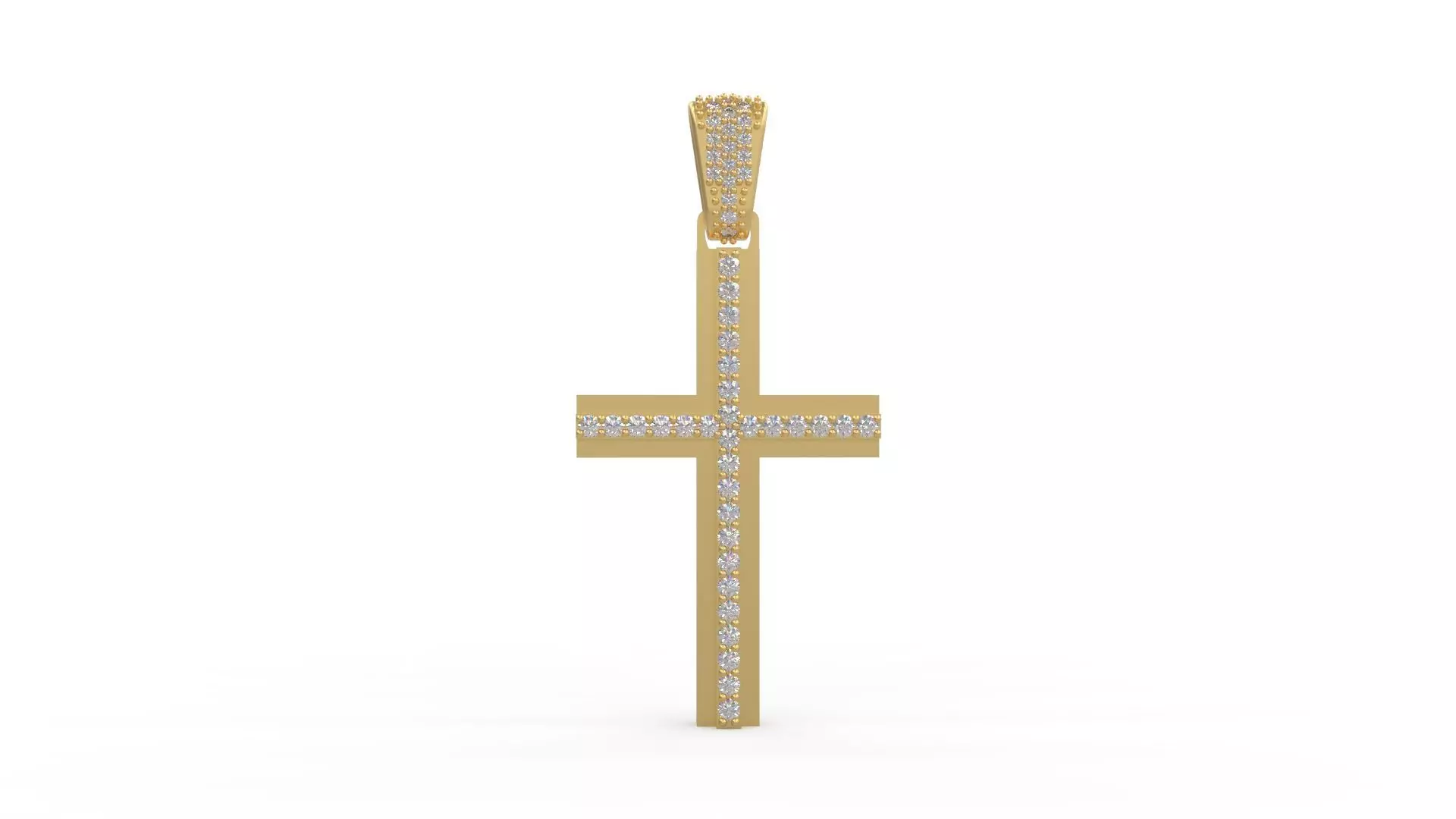 ArtDeco Cross Pendant 02 3D print model_0