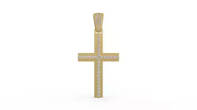 ArtDeco Cross Pendant 02 3D print model