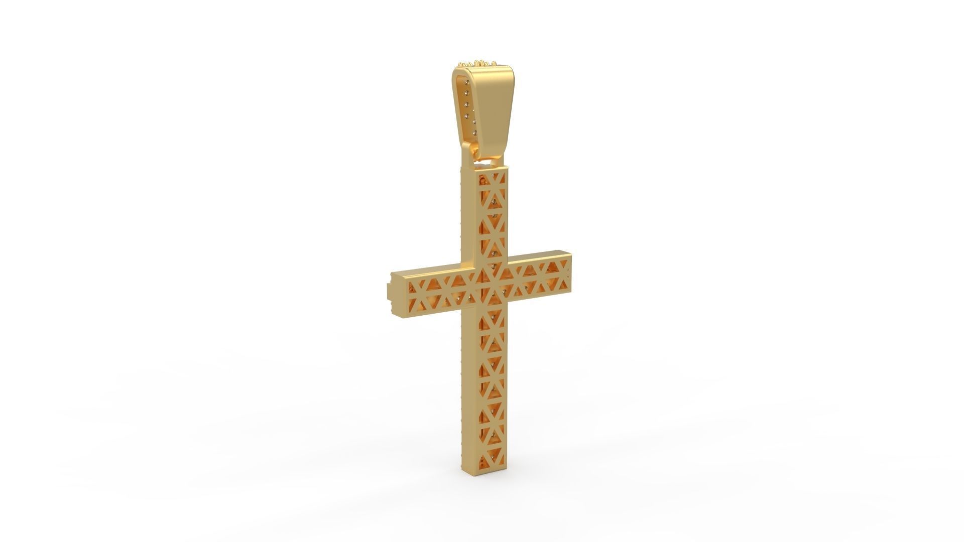 ArtDeco Cross Pendant 03 3D print model_3