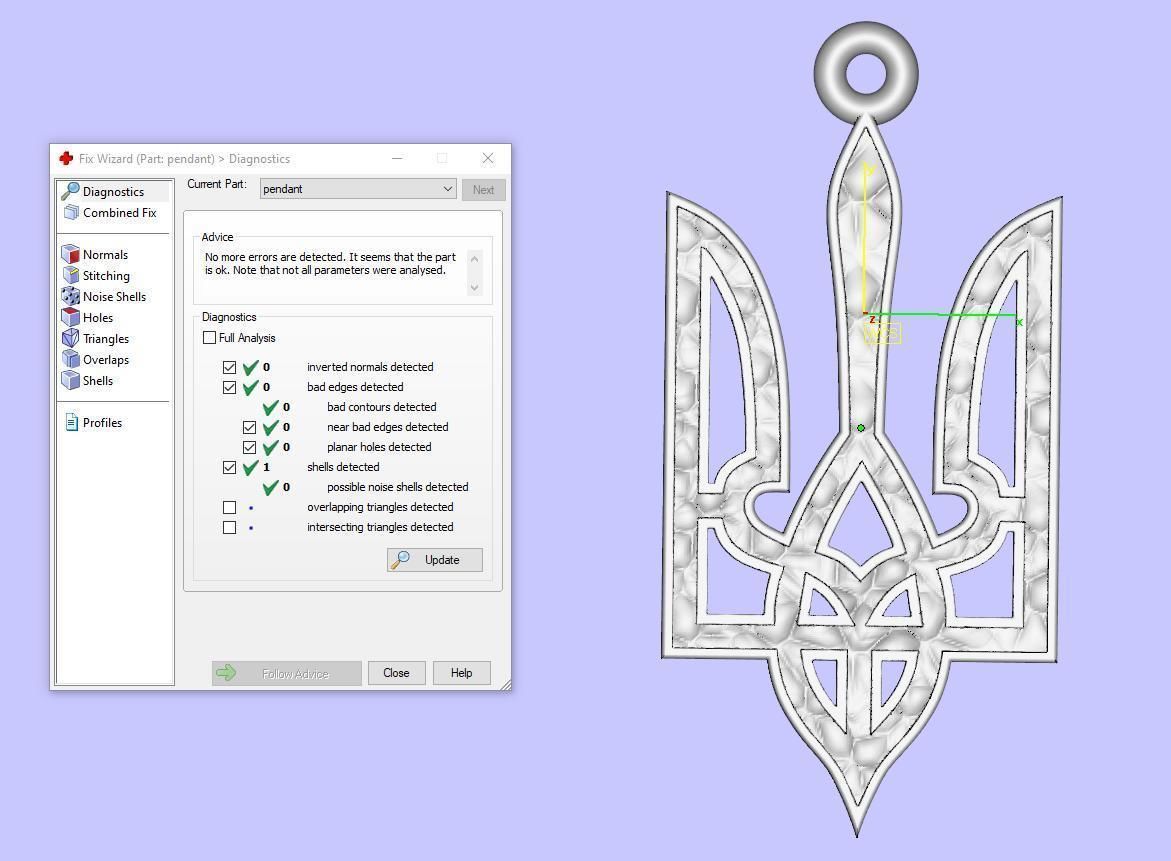 Ukrainian Trident  3D print model_20